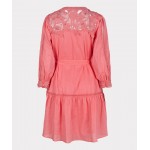 Esqualo Dress  lace embroidery Strawberry